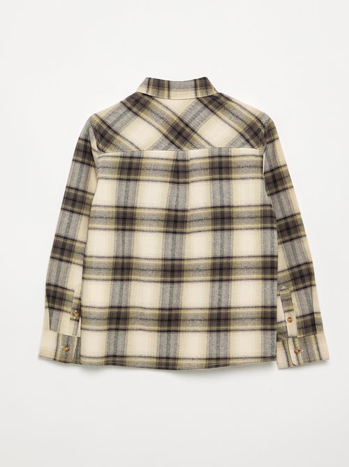 Chemise à carreaux en flanelle - Kiabi