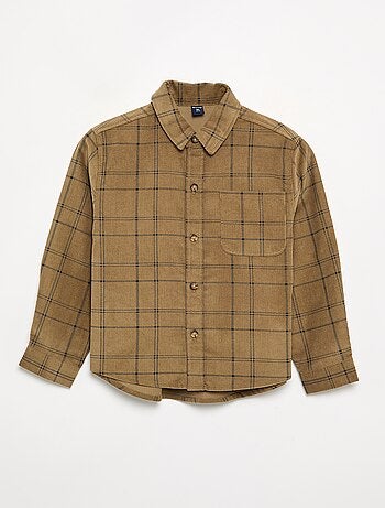 Chemise à carreaux en velours côtelé