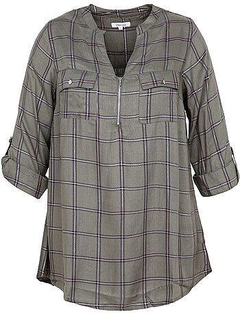 Chemise à carreaux en viscose PAPRIKA