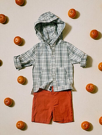 Chemise à Carreaux et Capuche