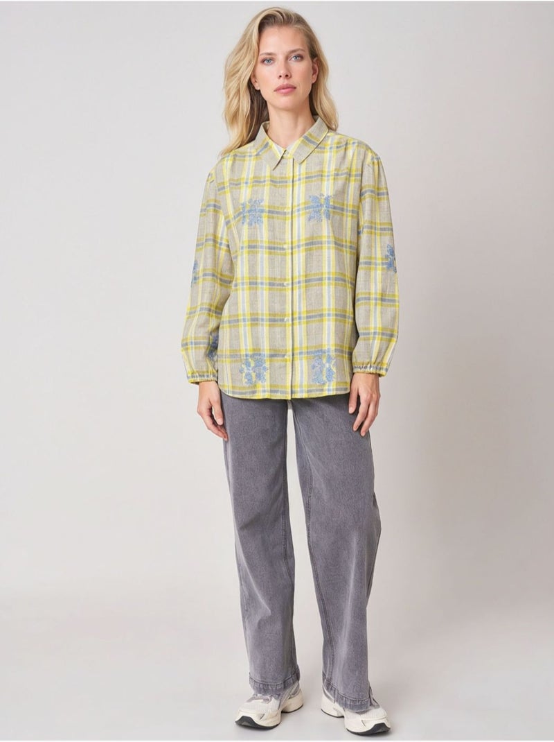 Chemise à carreaux Femme  'Deeluxe' Bleu - Kiabi