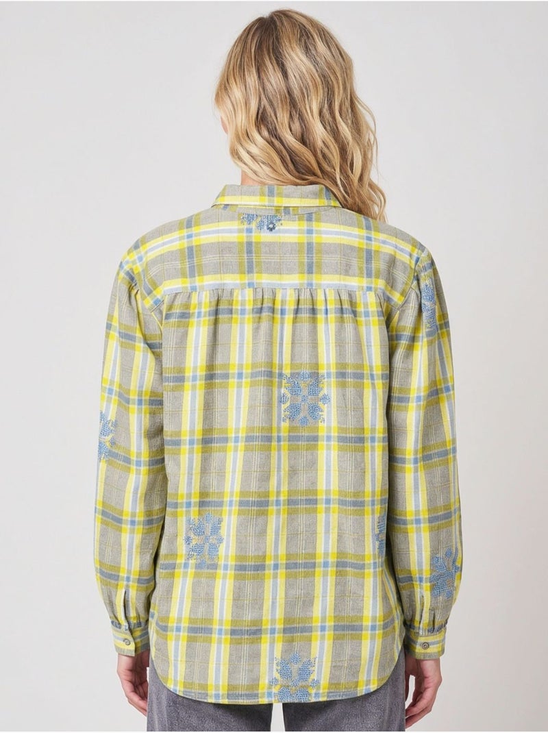 Chemise à carreaux Femme  'Deeluxe' Bleu - Kiabi