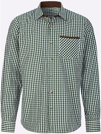 Chemise à Carreaux Finitions Très Contrastées - Taille Standard - Moda Vilona