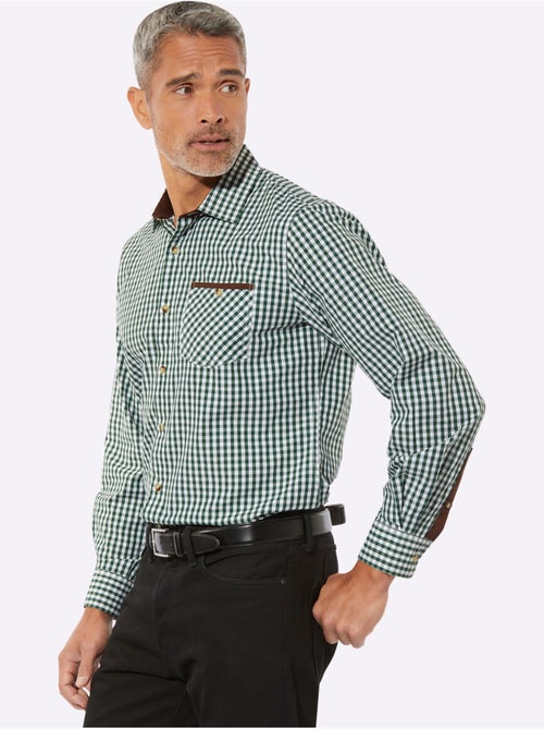 Chemise à Carreaux Finitions Très Contrastées - Taille Standard - Moda Vilona - Kiabi