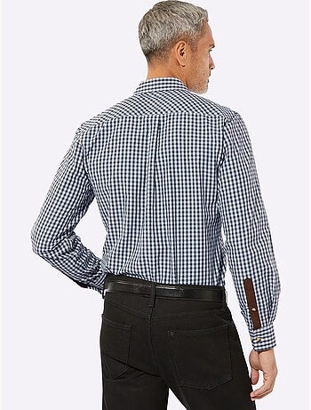 Chemise à Carreaux Finitions Très Contrastées - Taille Standard - Moda Vilona