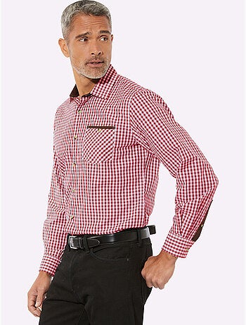 Chemise à Carreaux Finitions Très Contrastées - Taille Standard - Moda Vilona