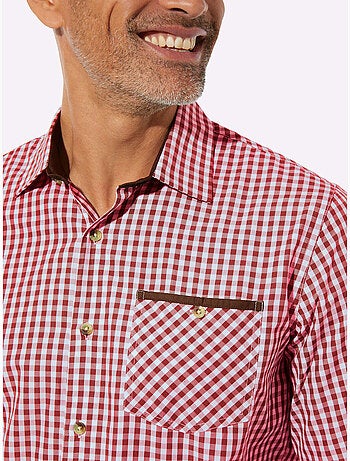 Chemise à Carreaux Finitions Très Contrastées - Taille Standard - Moda Vilona