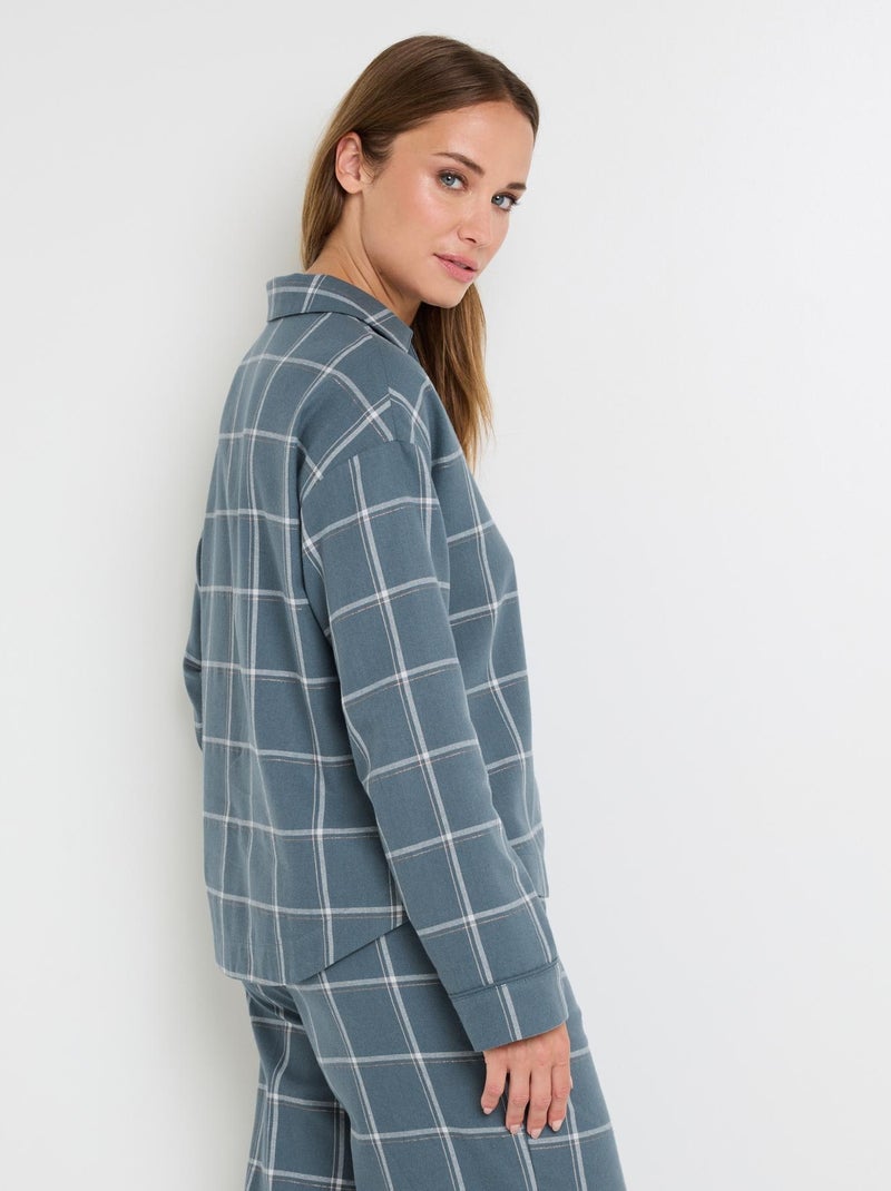 Chemise à carreaux flanelle Famille - RougeGorge Lingerie Bleu Multicolore - Kiabi