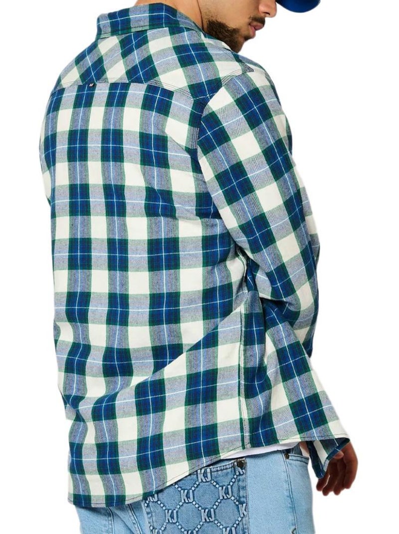 Chemise à carreaux homme kaporal Bleu marine - Kiabi
