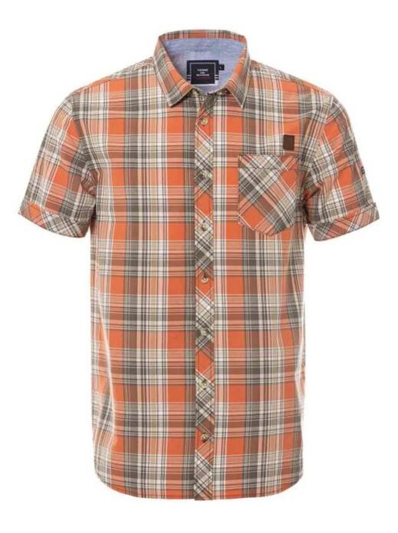 Chemise à carreaux Homme orange Orange - Kiabi