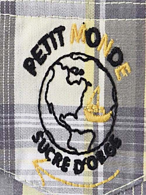 CHEMISE A CARREAUX JAUNE/GRIS - Kiabi