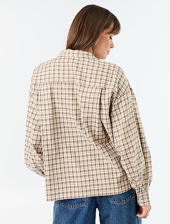Chemise à carreaux manches longues