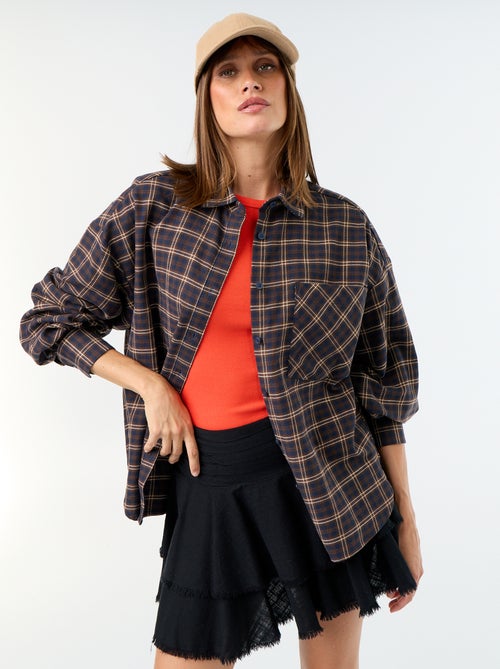 Chemise à carreaux manches longues - Kiabi Chemise à carreaux manches longues - Kiabi