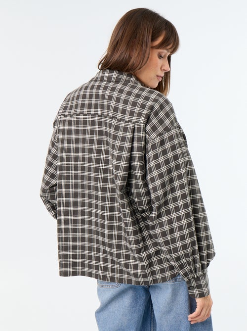 Chemise à carreaux manches longues - Kiabi Chemise à carreaux manches longues - Kiabi