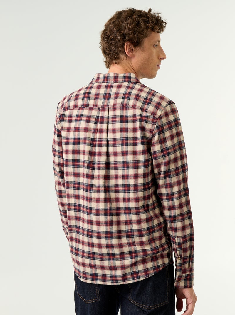 Chemise à carreaux Marron - Kiabi