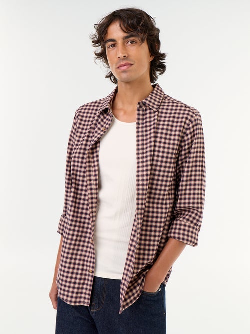 Chemise à carreaux - Kiabi