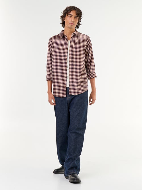Chemise à carreaux - Kiabi