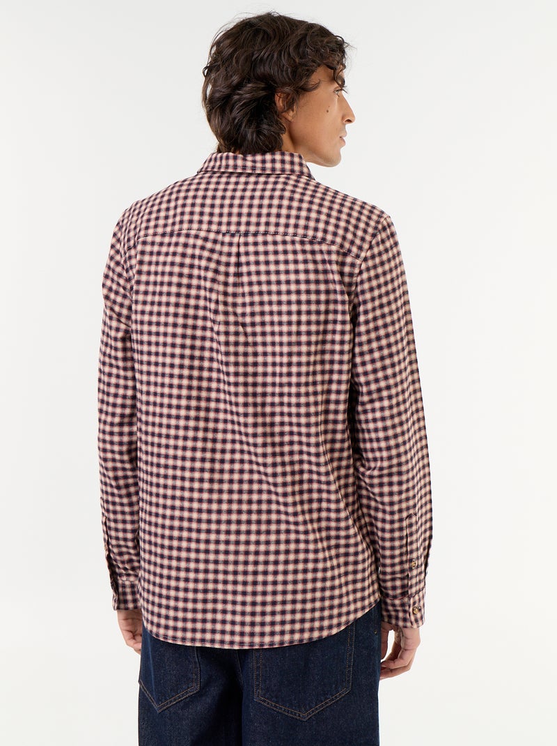 Chemise à carreaux Marron - Kiabi