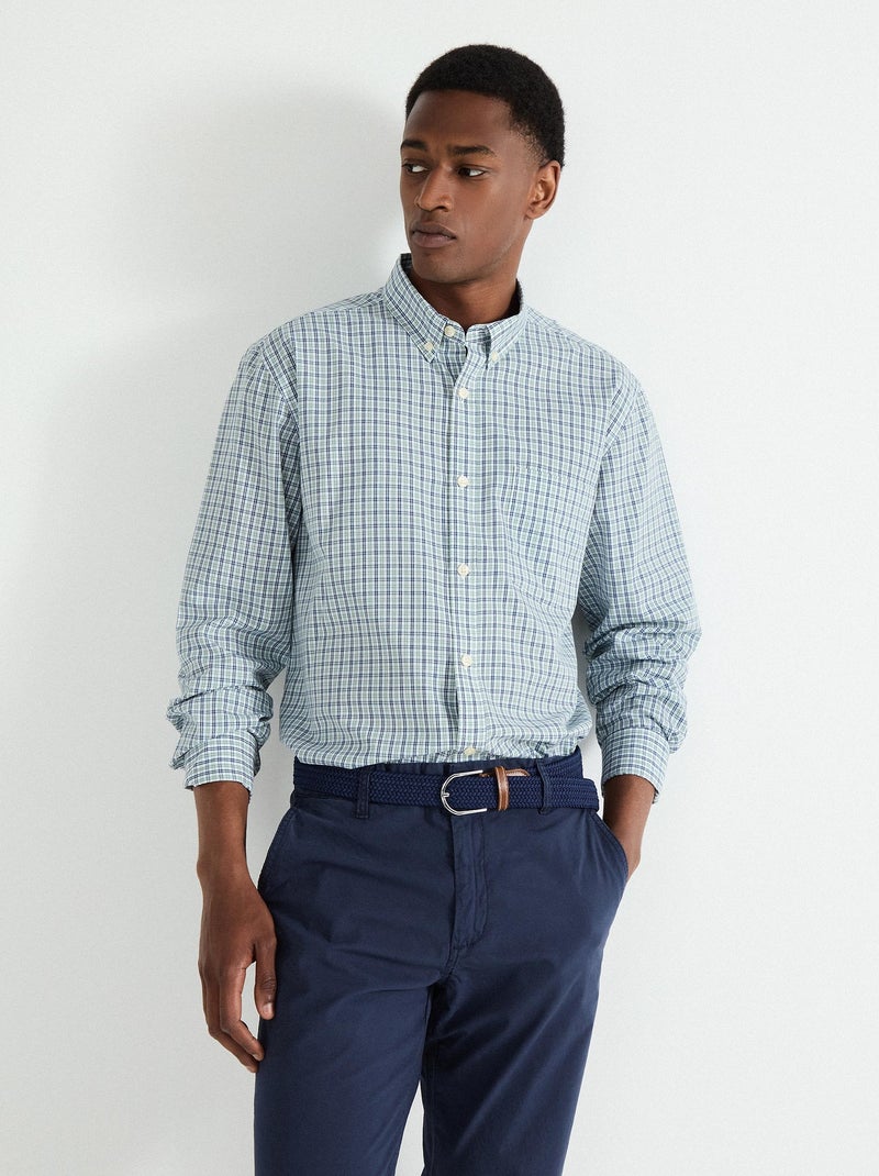 Chemise à carreaux MO Fashion Vert - Kiabi