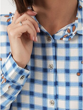 Chemise à carreaux oversize avec fermeture boutonnée bdart