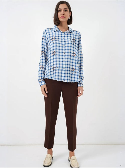 Chemise à carreaux oversize avec fermeture boutonnée bdart - Kiabi Chemise à carreaux oversize avec fermeture boutonnée bdart - Kiabi