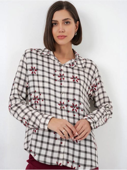 Chemise à carreaux oversize avec fermeture boutonnée bdart - Kiabi Chemise à carreaux oversize avec fermeture boutonnée bdart - Kiabi