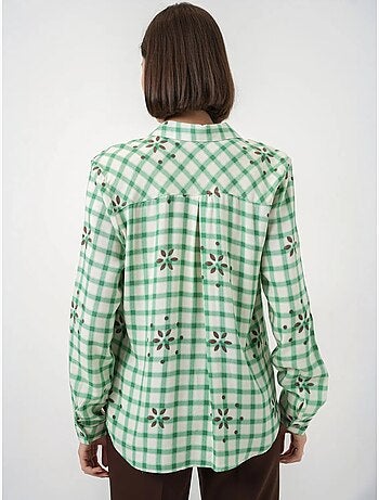 Chemise à carreaux oversize avec fermeture boutonnée bdart