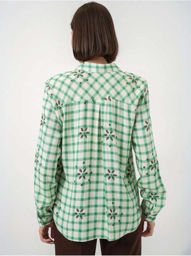 Chemise à carreaux oversize avec fermeture boutonnée bdart Vert - Kiabi
