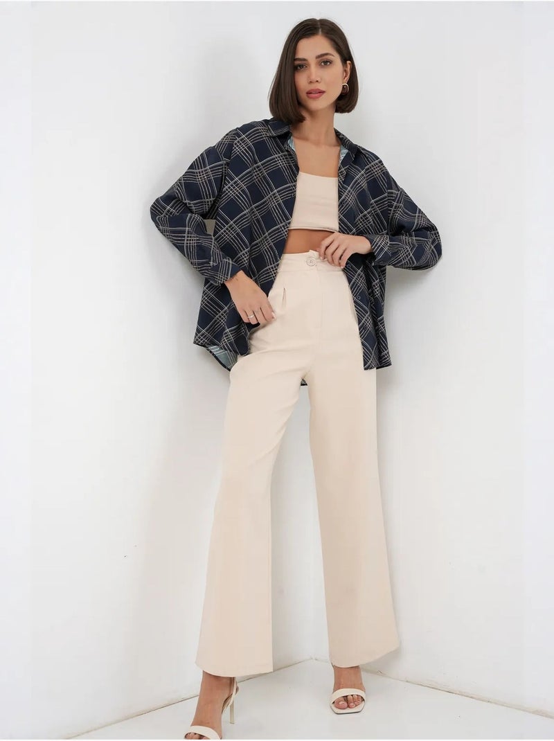 Chemise à carreaux oversize bdart Bleu marine - Kiabi