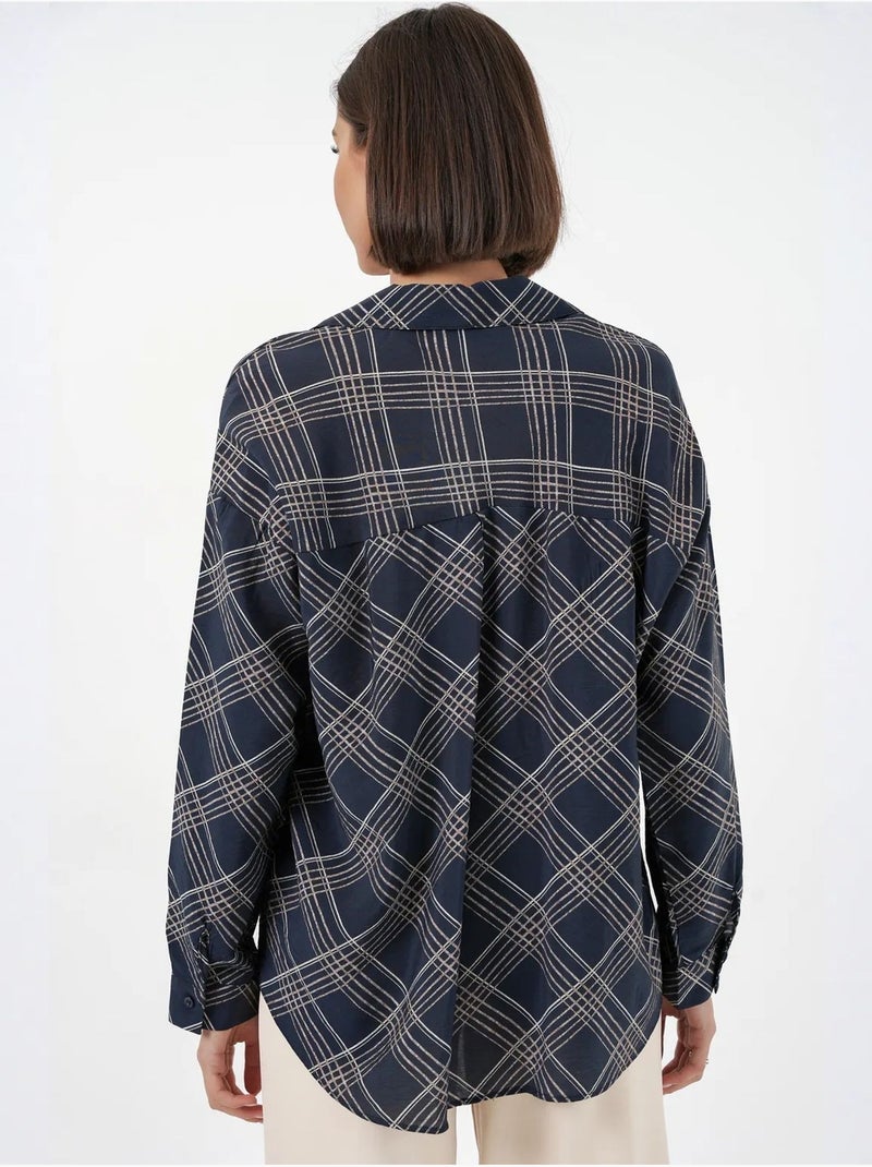 Chemise à carreaux oversize bdart Bleu marine - Kiabi