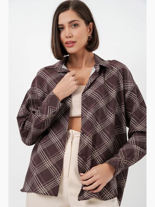 Chemise à carreaux oversize bdart - Kiabi Chemise à carreaux oversize bdart - Kiabi
