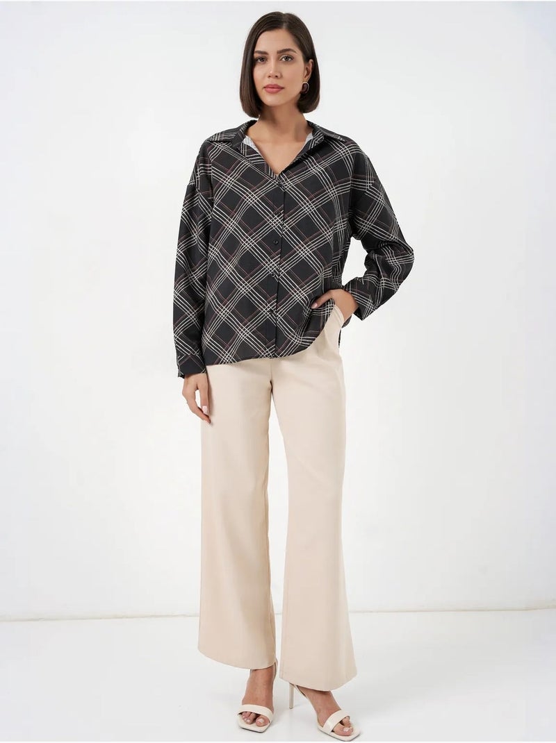 Chemise à carreaux oversize bdart Noir - Kiabi