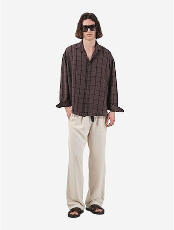 Chemise à carreaux oversize giesto