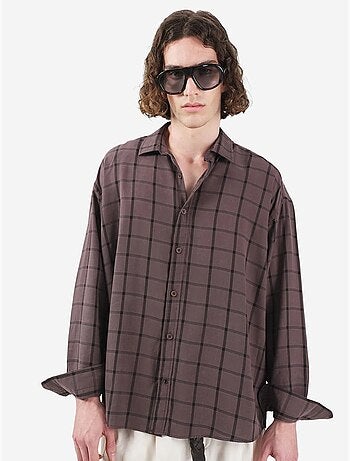Chemise à carreaux oversize giesto