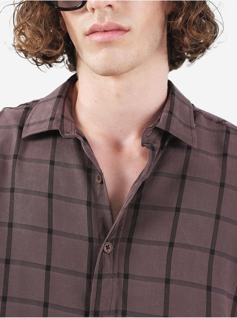 Chemise à carreaux oversize giesto Marron clair - Kiabi