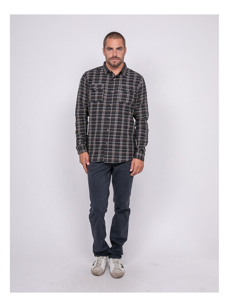 Chemise à carreaux TALOUPAL Marron - Kiabi