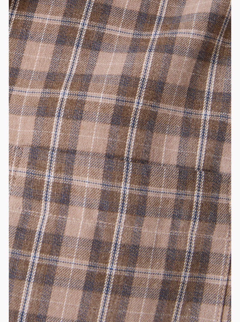 Chemise à carreaux Thermolactyl en flanelle - Damart Beige - Kiabi