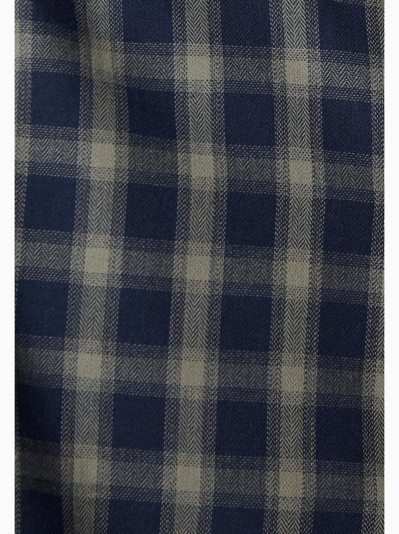 Chemise à carreaux Thermolactyl en flanelle - Damart Kaki - Kiabi