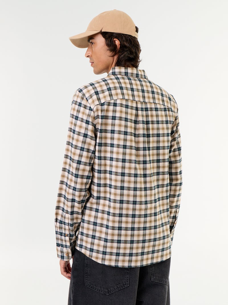 Chemise à carreaux Vert - Kiabi