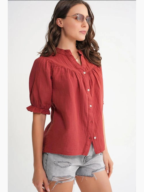 Chemise à col boutonné en lin mélangé mixray - Kiabi Chemise à col boutonné en lin mélangé mixray - Kiabi