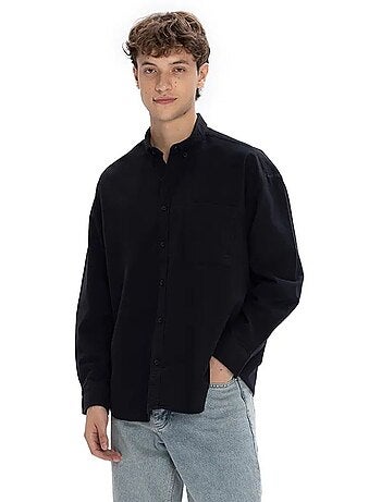Chemise à col boutonné en popeline giesto