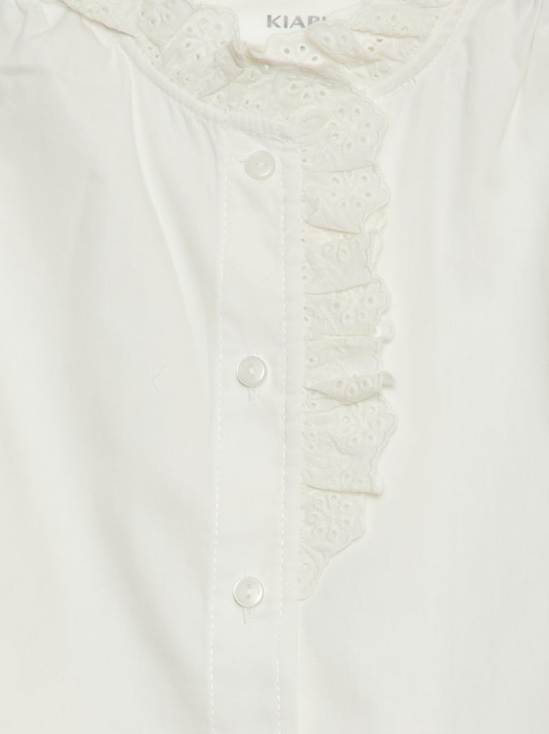 Chemise à col fantaisie Blanc - Kiabi