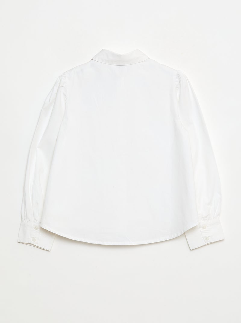 Chemise à col faux bijoux Blanc - Kiabi