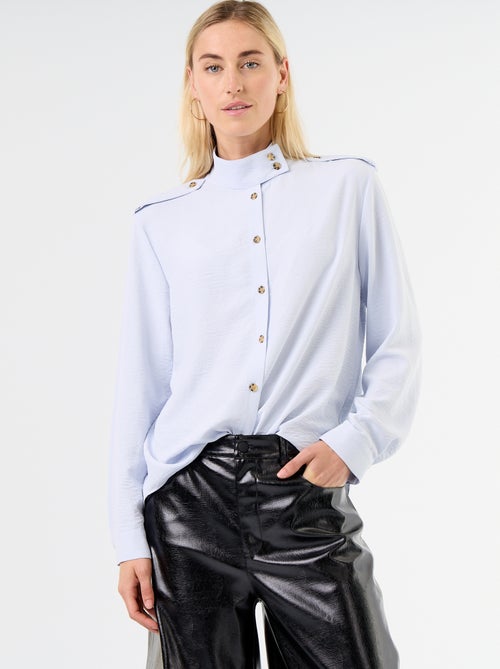 Chemise à col haut et empiècements épaules - Kiabi Chemise à col haut et empiècements épaules - Kiabi