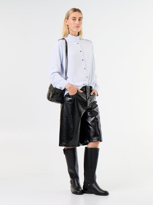 Chemise à col haut et empiècements épaules - Kiabi Chemise à col haut et empiècements épaules - Kiabi