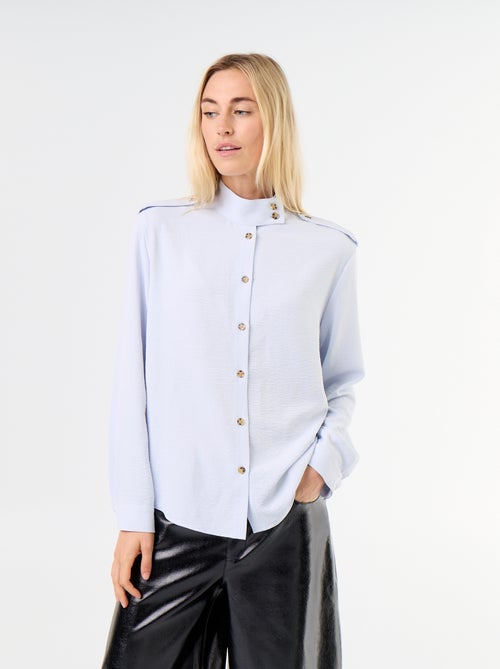 Chemise à col haut et empiècements épaules - Kiabi Chemise à col haut et empiècements épaules - Kiabi