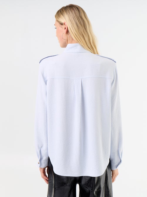 Chemise à col haut et empiècements épaules - Kiabi Chemise à col haut et empiècements épaules - Kiabi