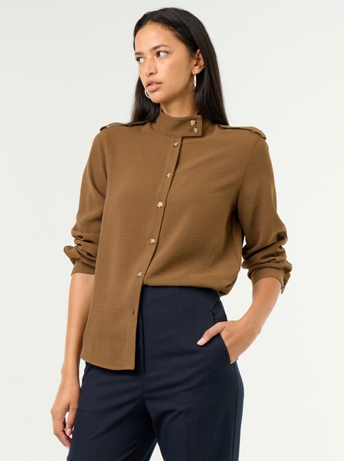 Chemise à col haut et empiècements épaules - Kiabi Chemise à col haut et empiècements épaules - Kiabi