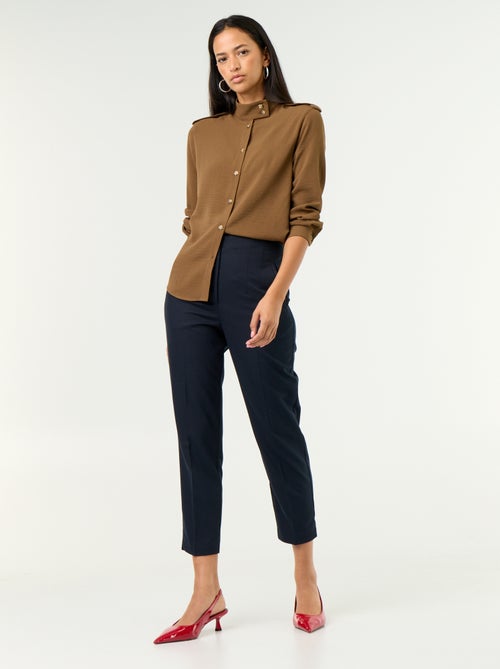 Chemise à col haut et empiècements épaules - Kiabi Chemise à col haut et empiècements épaules - Kiabi