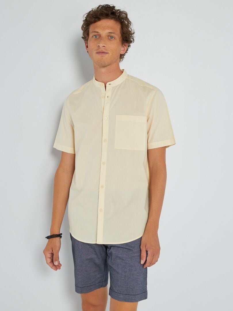 Chemise D'été Jaune Haband Manches Courtes - Taille S, Coton/polyester - Neuf Sans étiquettes